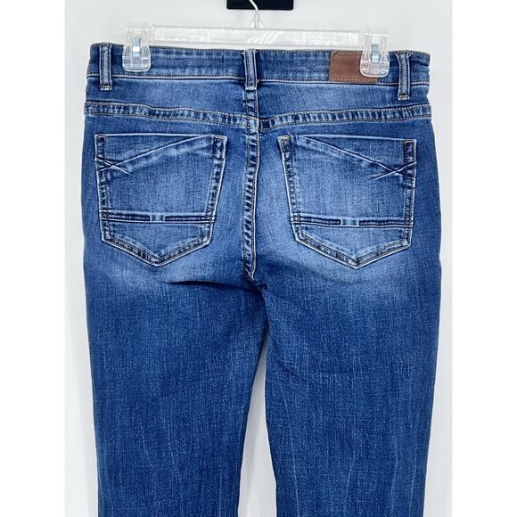 BKE Payton Jeans Womens 27x35.5 Blue Universal Fit Mid Rise Bootcut Stretch - Picture 9 of 10